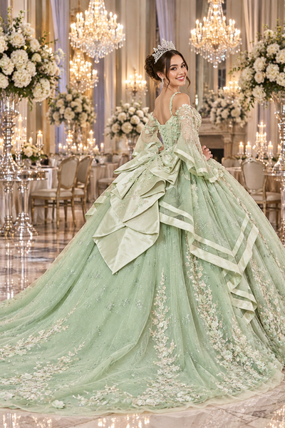 Luxury Sage Quinceañera & Sweet 16 Gown | Queen Collection