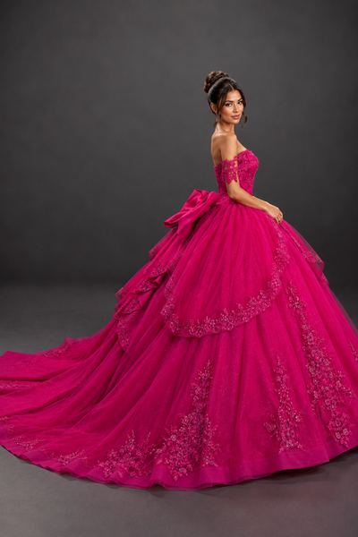 Fuchsia Couture Ball Gown for Quinceañera & Father Daughter Dance