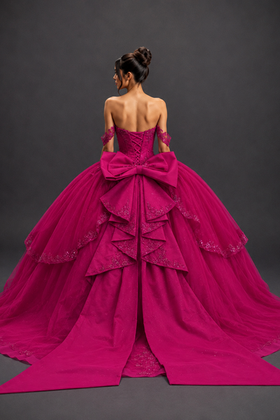 Fuchsia Couture Ball Gown for Quinceañera & Father Daughter Dance