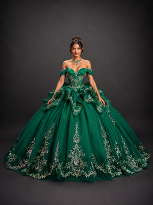 Regal Couture Quinceañera Ball Gown with Sweeping Train