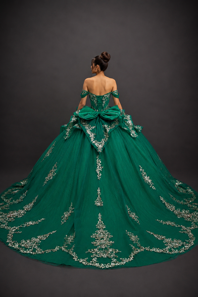 Regal Couture Quinceañera Ball Gown with Sweeping Train
