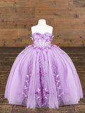 Girls Glitter Tulle Corset Pageant Ballgown