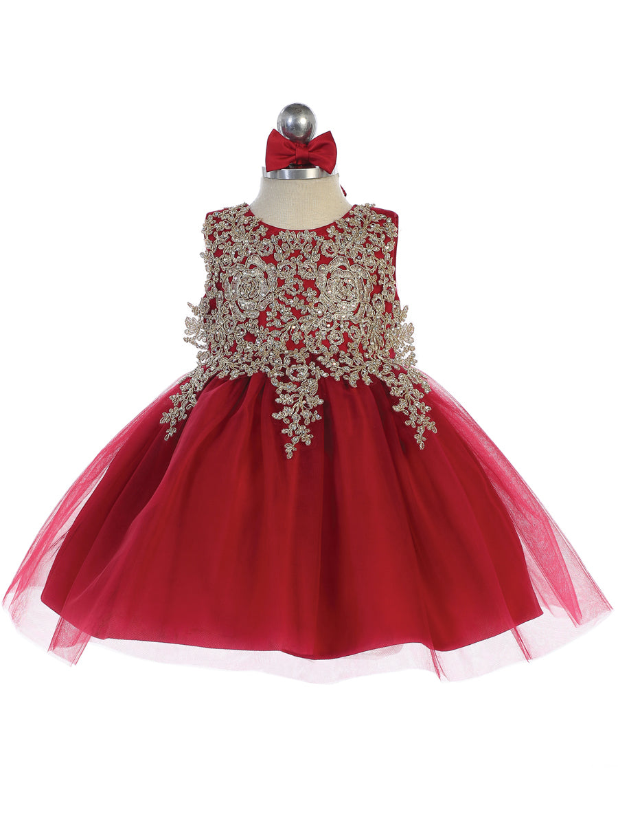 Baby Party Special Occasion Pageant Dress With Tulle Skirt 