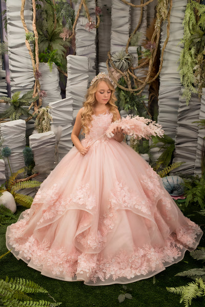 Primrose Étoile Gown – Pink Couture Flower Girl & Pageant Dress