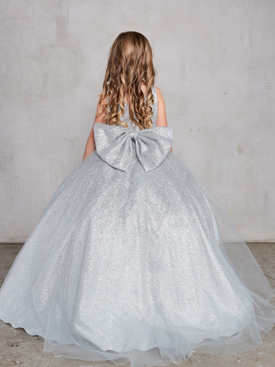 Stunning Girls Winner Glitter Pageant Dress With Train