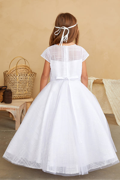 Gorgeous Glitter Tulle Girls First Communion Wedding  Party Floor Length Dress