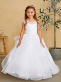 Harper Communion Dress – Elegant Lace & Glittering Tulle Gown