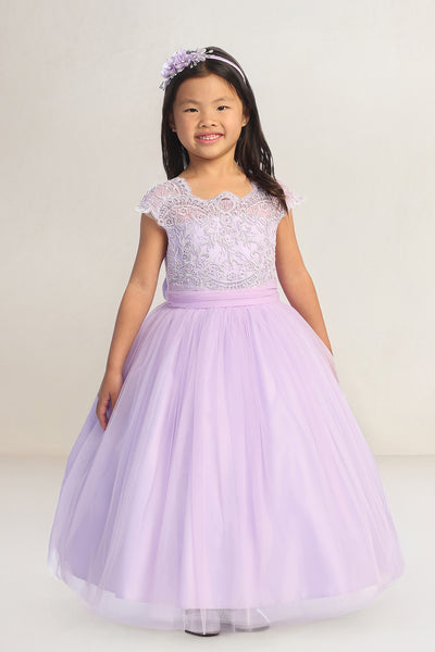 Hannah Dress – Lace Bodice & Tulle Skirt for Girls