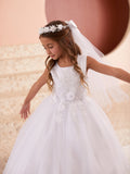 Melissa  1st Communion Dress - Delicate Floral Elegance for Girls