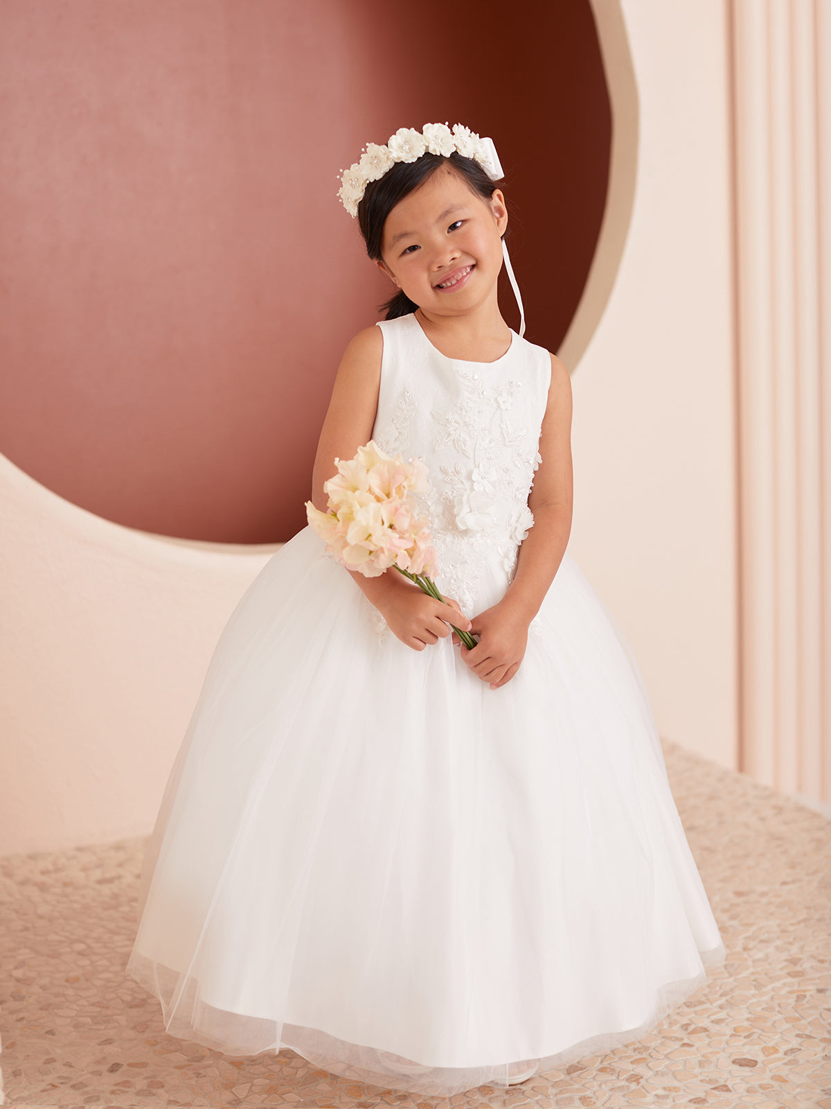 elegant first communion dresses Princess Ball Gown First Communion Dress Celestial 3305 Pre-order 5-6 years / White (With different lace)