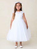 Addison Communion Dress – Lace, Tulle & Satin Elegance