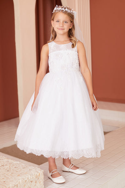 Paisley Communion Dress – Elegant Lace & Tulle Perfection