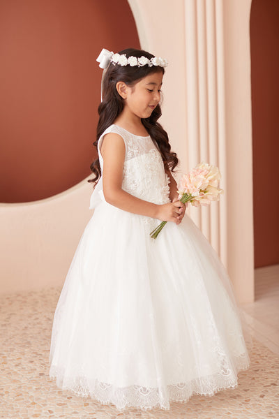 Paisley Communion Dress – Elegant Lace & Tulle Perfection