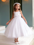 Elara Floral Tulle Dress – A Dream for 1st Communion & Flower Girl