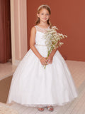 Luna Satin & Lace Communion Dress – Flower Girl & Special Occasion