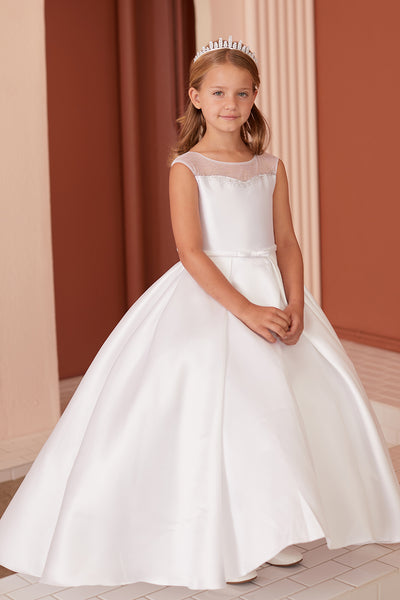 Diamond Collection - Nova Girls Communion Mikado Satin Dress