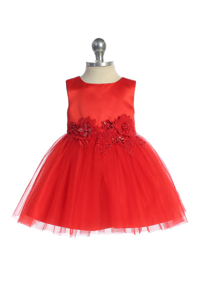 Lia Baby Girls Satin Tulle Party Dress for Your Little Princess