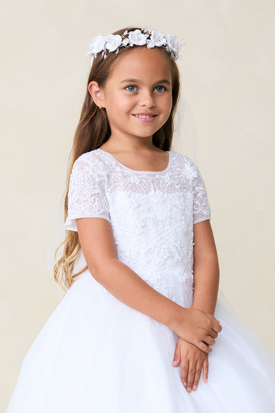 Seraphine Lace Tulle Dress – Communion, Flower Girl & Special Occasion