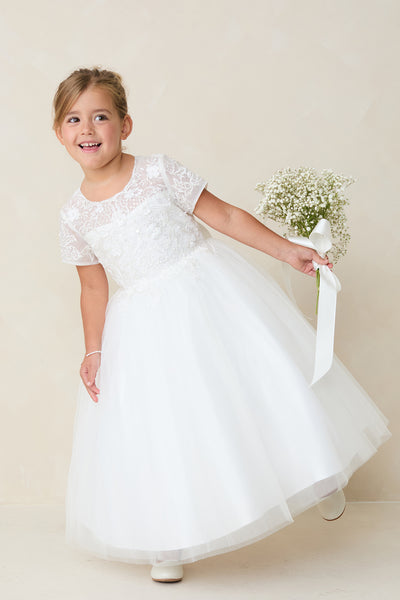 Seraphine Lace Tulle Dress – Communion, Flower Girl & Special Occasion