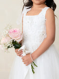 Isabelle Bloom Communion Flower Girl Tulle Dress in Tea Length