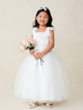 Isabelle Bloom Communion Flower Girl Tulle Dress in Tea Length