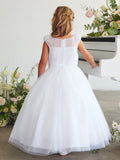 Girls Ankle Length Communion Dress | White or Ivory