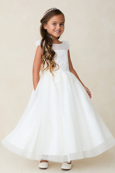 Hannah Grace White Communion Dress for Girls