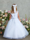 Girls White Lace Communion Dress – Ankle Length