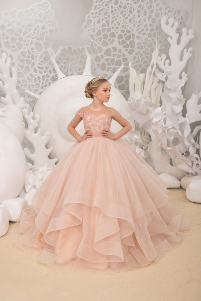 Wedding Birthday Party Flower Girl Dress Tulle Special Occasion Girl Dress