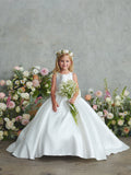 Valencia Grand Bow Communion Gown – Mikado Satin
