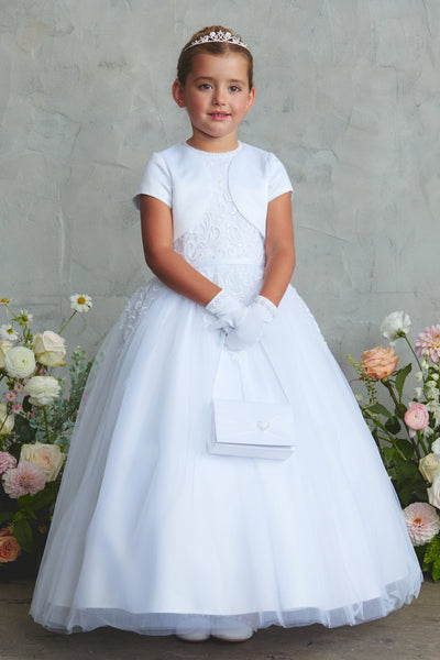 Celestine Halter Sash Communion Dress | Diamond Collection