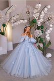 Seraphielle Bleu Couture Girls Pageant Gown | Fashion Couture