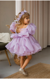 Ruffled Lavender Dress | Lily Couture | Girls Birthday & Flower Girl Dress