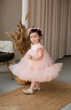 Short Puffy Tulle Flower Girl Dress | Lily Couture | Girls Pageant Dress