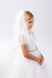 The Sophia Girls First Communion Veil With Crystal Accent