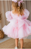 Ruffled Lavender Dress | Lily Couture | Girls Birthday & Flower Girl Dress