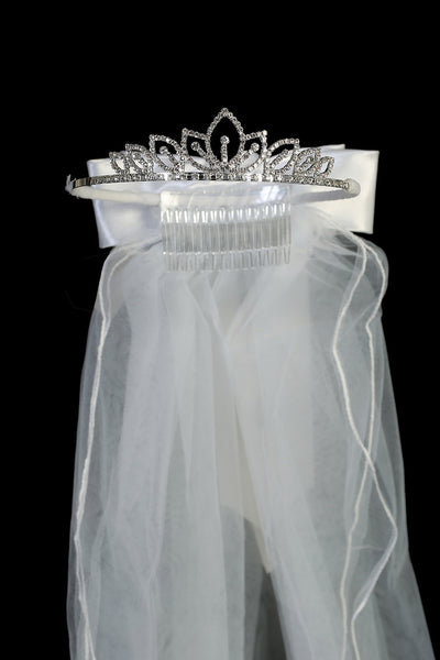 Gabriella Grace Crystal Communion Veil & Tiara
