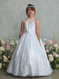 White Girls Glitter Tulle Pageant Dress | Special Occasion