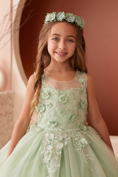 The Celine Glitter Tulle Girls Dress