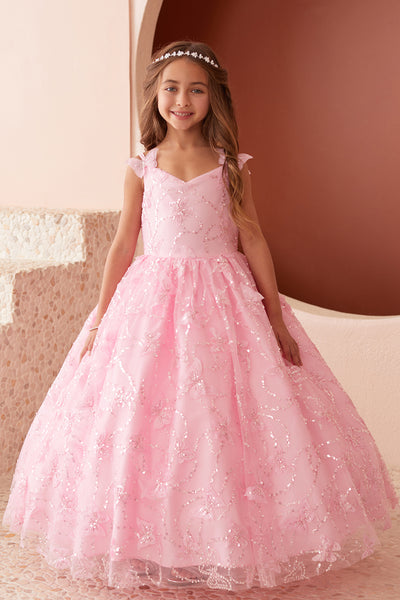 Diamond Collection - Amaya Girls Sequined Pageant Dress