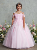 Girls Lace & Glitter Tulle Pageant Dress | Special Occasion