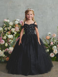 Girls Lace & Glitter Tulle Pageant Dress | Special Occasion
