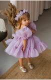 Ruffled Lavender Dress | Lily Couture | Girls Birthday & Flower Girl Dress