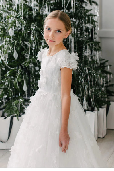 Flower Girl Dress - Communion Floor Length Dress - Teter Warm