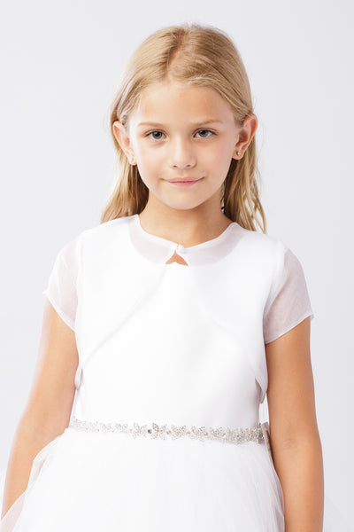 The Hilary Organza Communion Bolero Jacket