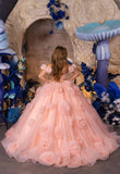 Zarina Peach Girls Pageant Dress – Fashion Couture Gown