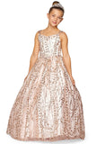 Kira Sparkling Sequin Ball Gown - Blush & Silver Elegance