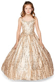 Kira Sparkling Sequin Ball Gown - Blush & Silver Elegance