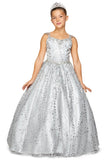 Kira Sparkling Sequin Ball Gown - Blush & Silver Elegance