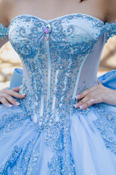 Royal Scroll Beaded Quinceañera Ball Gown | Blush Collection